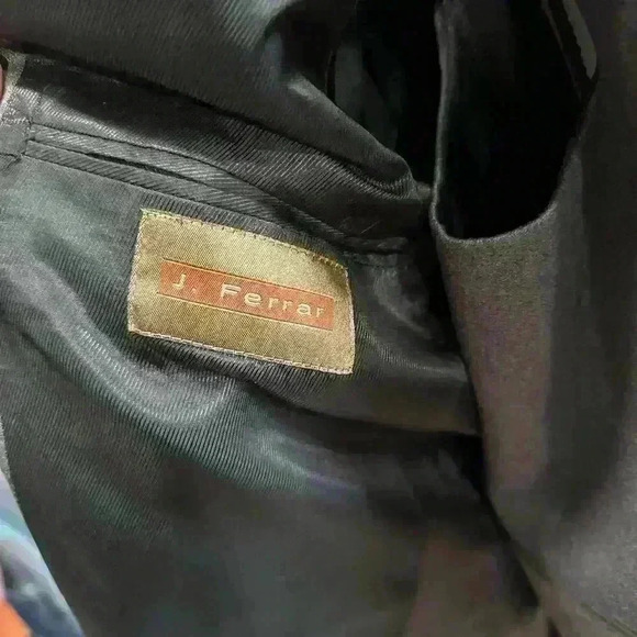 J. Ferrar Mens 38R Gray Blazer and Vest Set Two Piece Modern Fit Suit Jacket - Picture 3 of 8